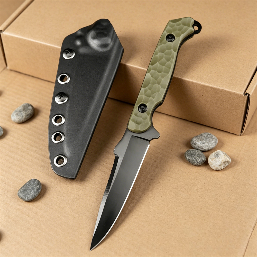 Hunting And Camping In Jungle - 7Cr13MoV Steel Fixed Blade Hunting Knife