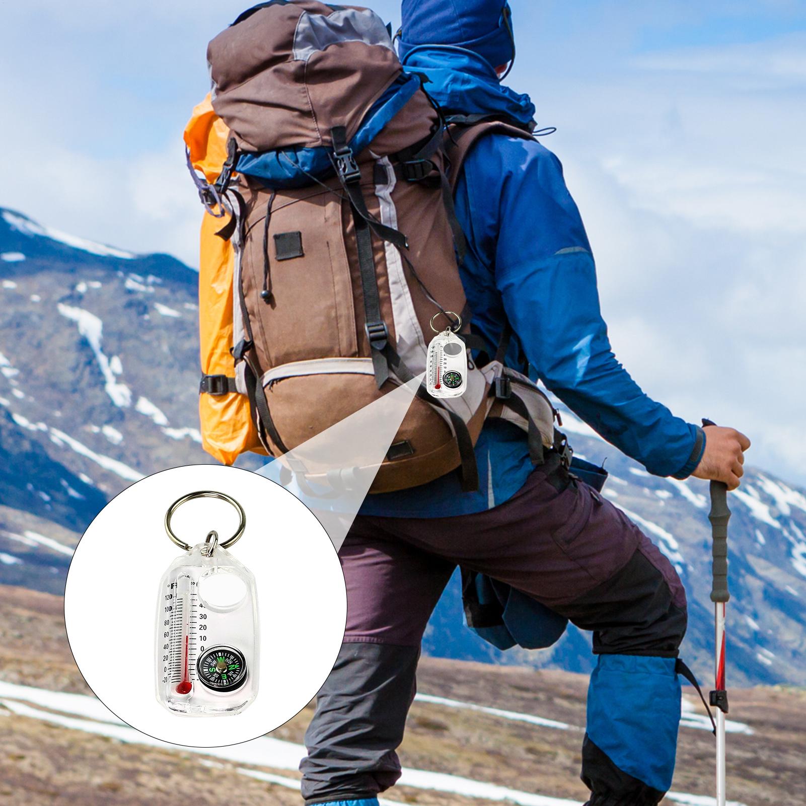 Portable Outdoor Keychain Comp - Hunting Outdoor Thermometer ulasan dan harga