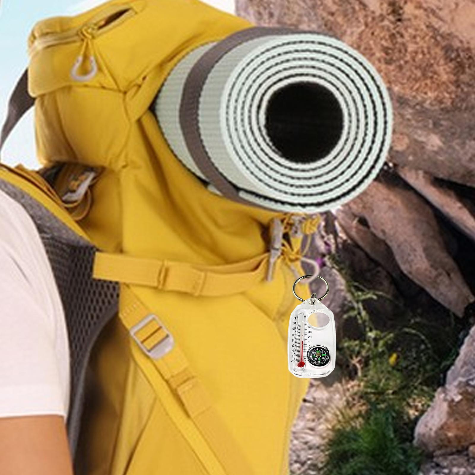 Portable Outdoor Keychain Comp - Hunting Outdoor Thermometer ulasan dan harga