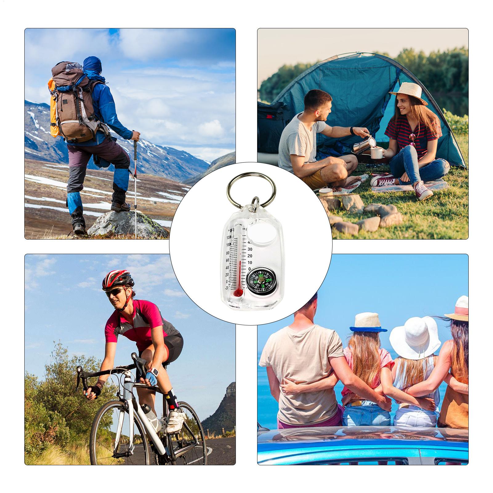 Portable Outdoor Keychain Comp - Hunting Outdoor Thermometer ulasan dan harga