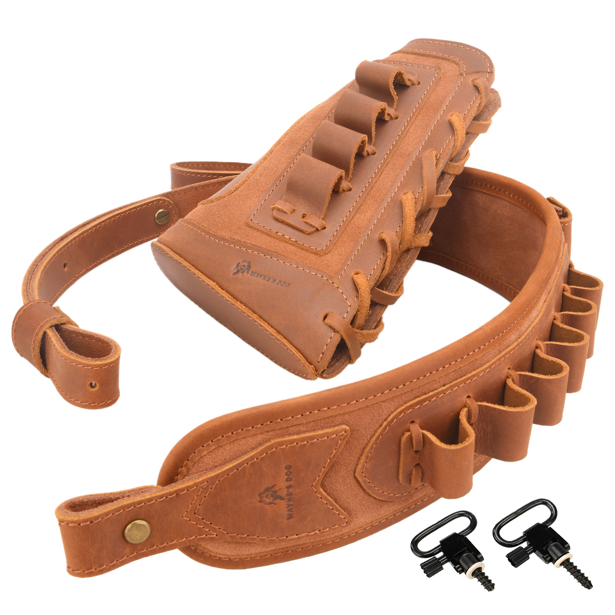 Vinatge Leather Rifle Buttstoc - Rifle Sling Swivel ulasan dan harga
