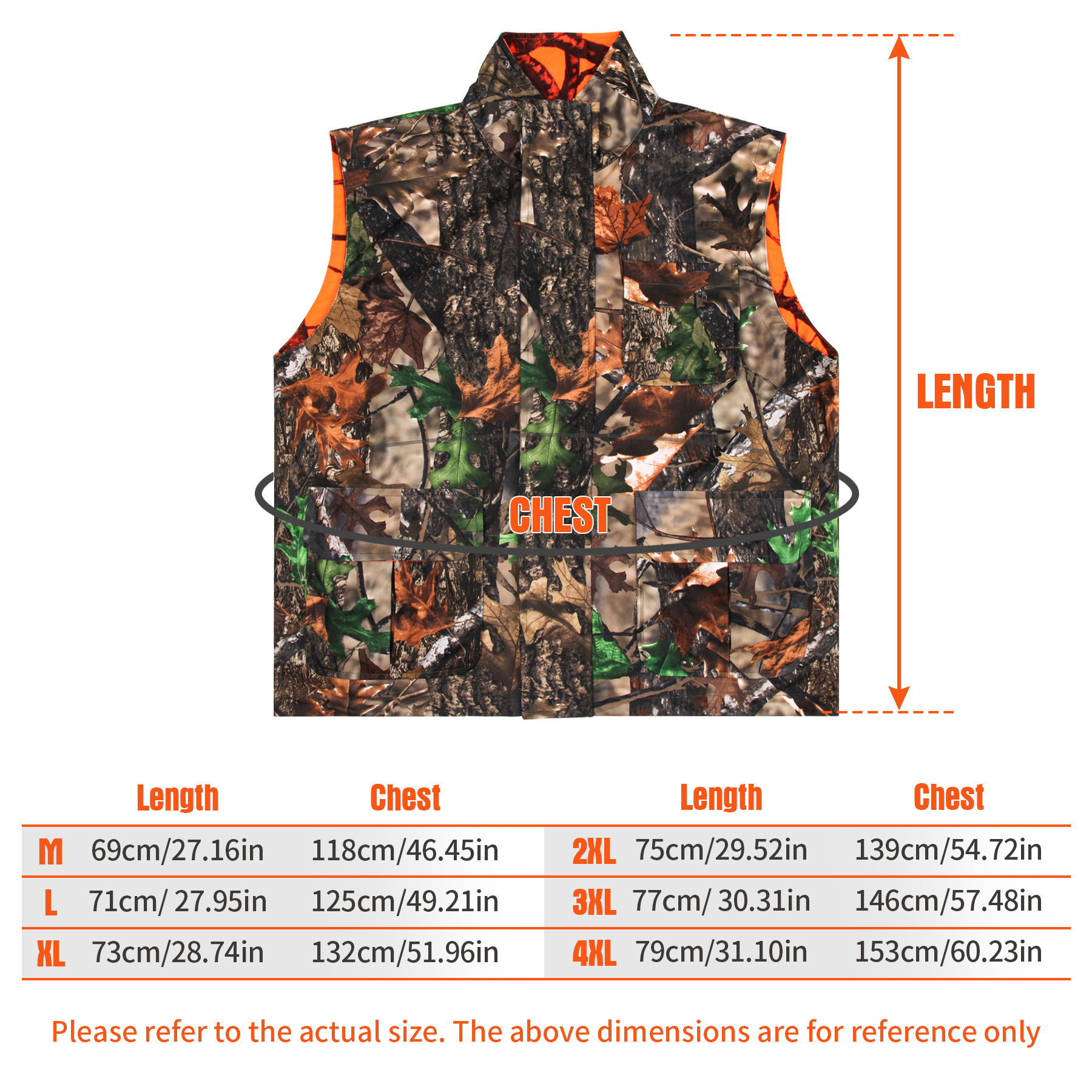 Orange Hunting Vest Men's Slee - Camouflage Hunting Jacket ulasan dan harga