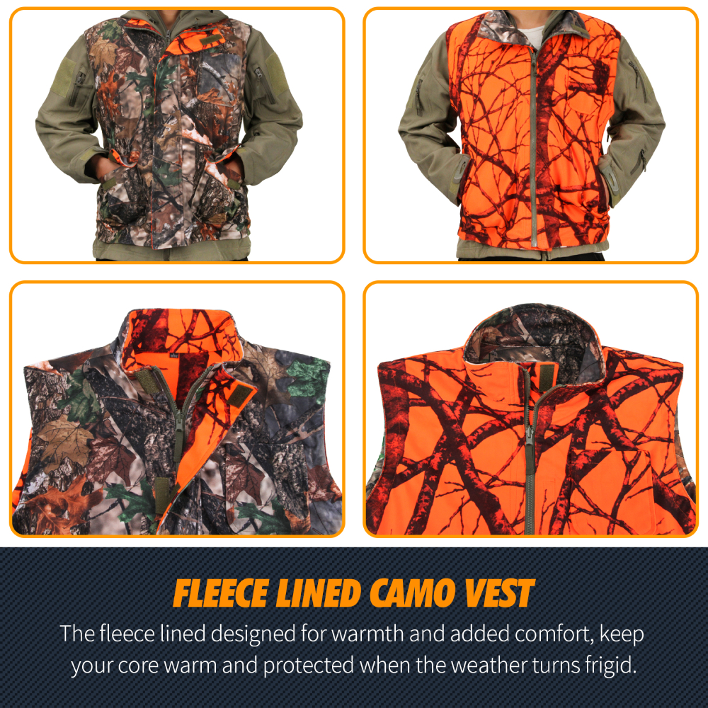 Orange Hunting Vest Men's Slee - Camouflage Hunting Jacket ulasan dan harga