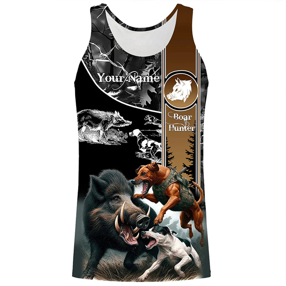Custom Name Boar Hunter Tank T - Wildman Hunting & Outdoor Reviews ulasan dan harga