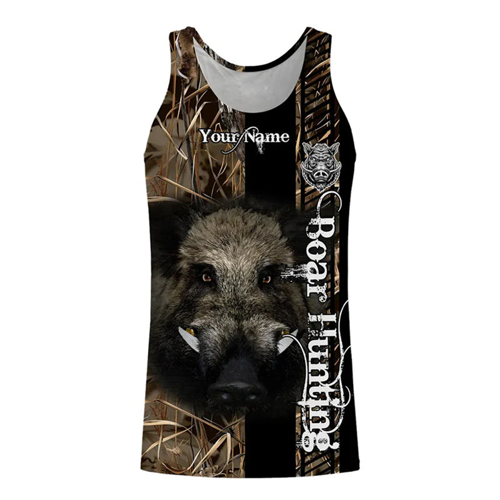 Custom Name Boar Hunter Tank T - Wildman Hunting & Outdoor Reviews ulasan dan harga