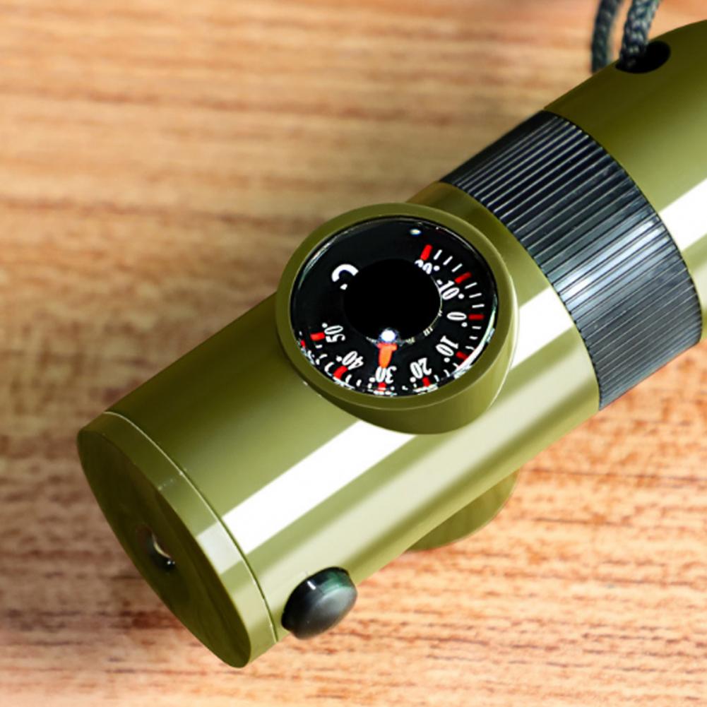 7-In-1 Multifunctional Whistle - Hunting Outdoor Thermometer ulasan dan harga