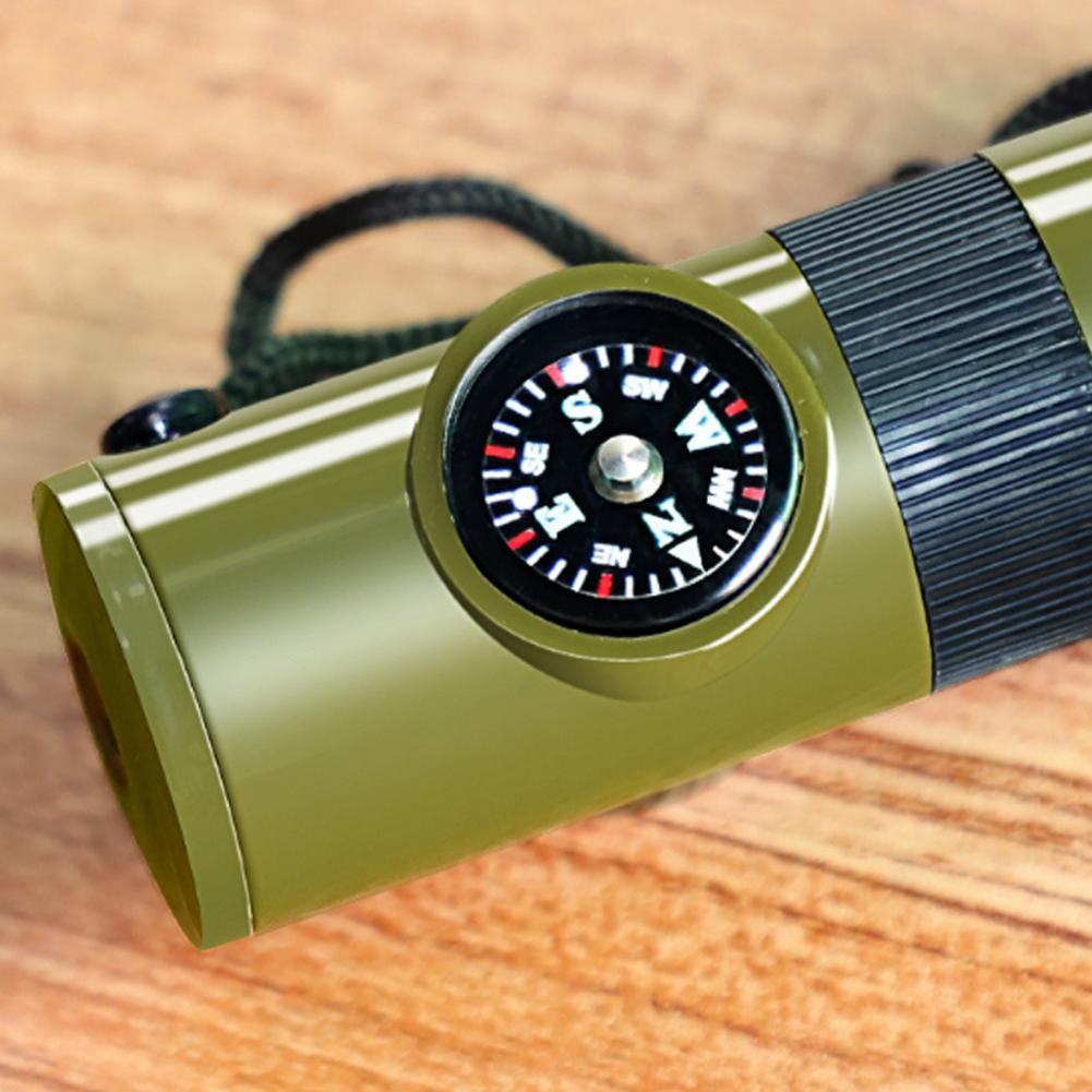 7-In-1 Multifunctional Whistle - Hunting Outdoor Thermometer ulasan dan harga