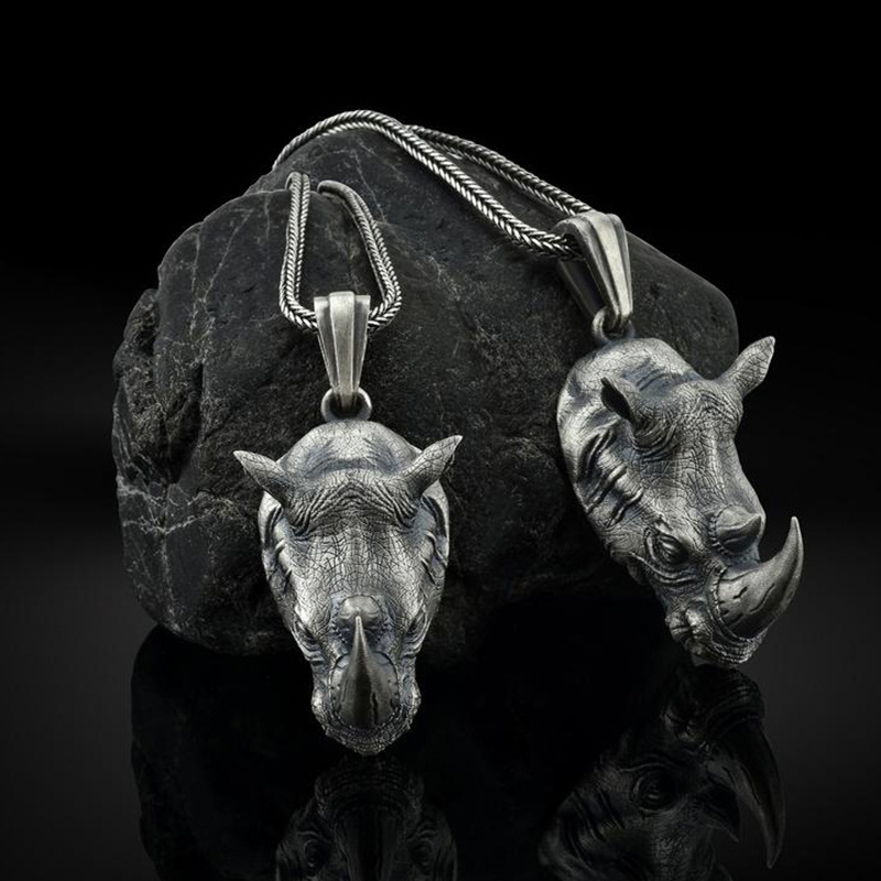 1Pcs Pure Tin Rhino Head Penda - Wildman Hunting & Outdoor Reviews ulasan dan harga