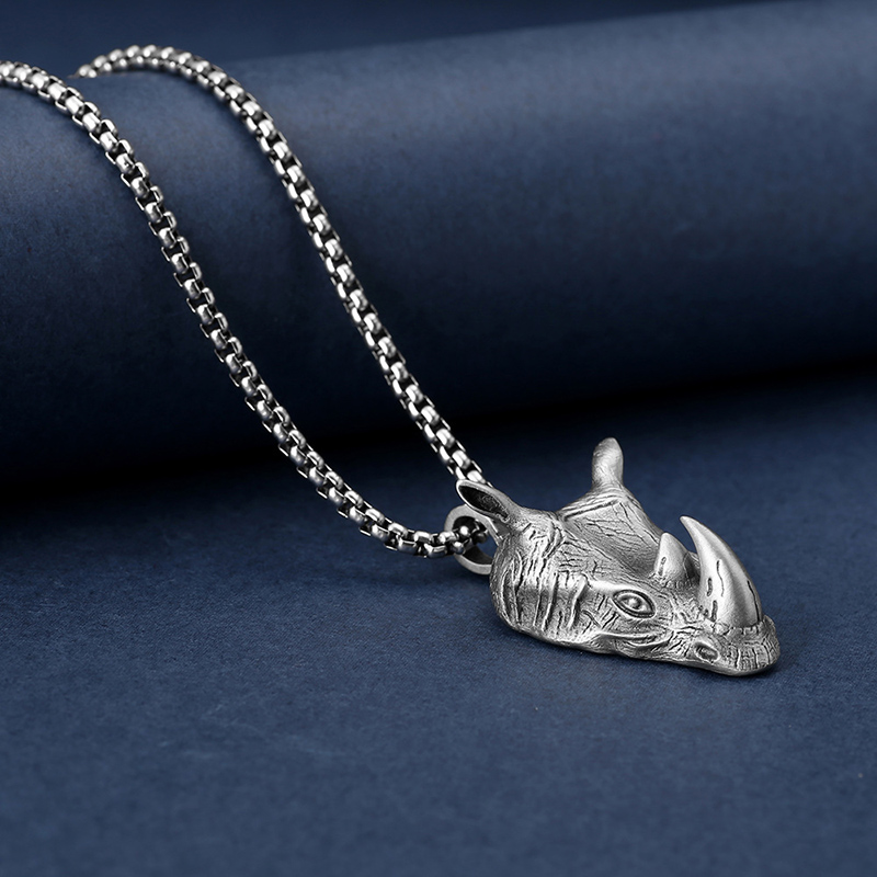 1Pcs Pure Tin Rhino Head Penda - Wildman Hunting & Outdoor Reviews ulasan dan harga