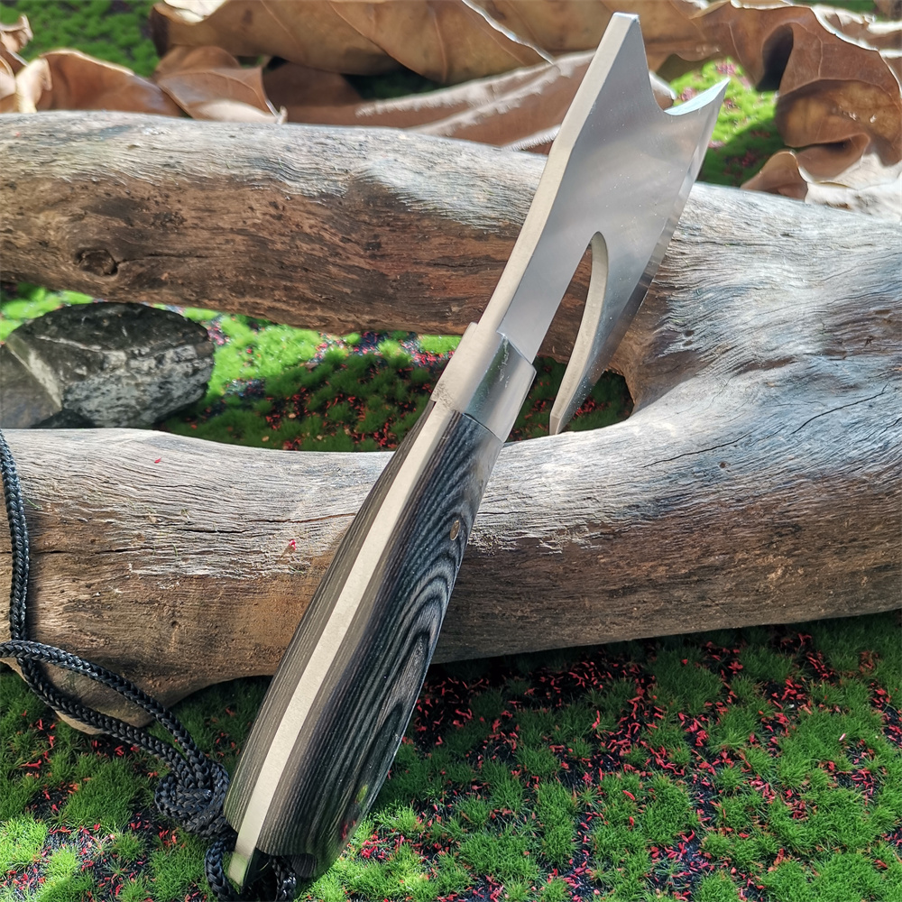 Wooden Handle Stainless Steel  - Hunting And Camping In Jungle ulasan dan harga