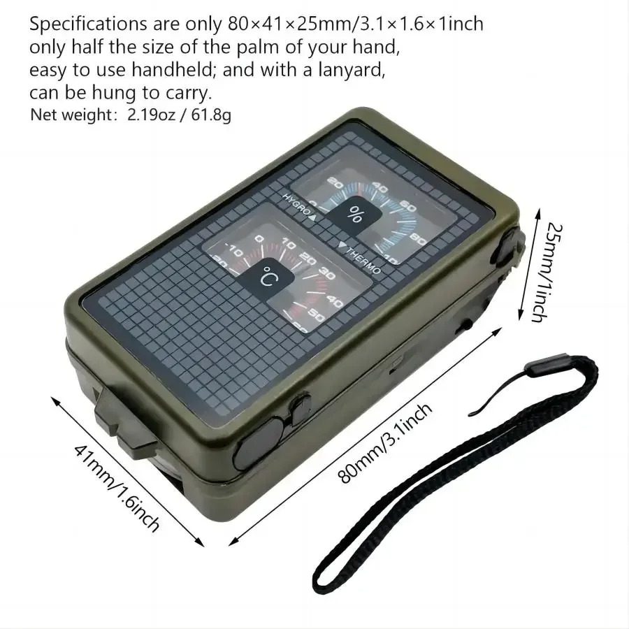 10-in-1 Survival Compass with  - Hunting Outdoor Thermometer ulasan dan harga