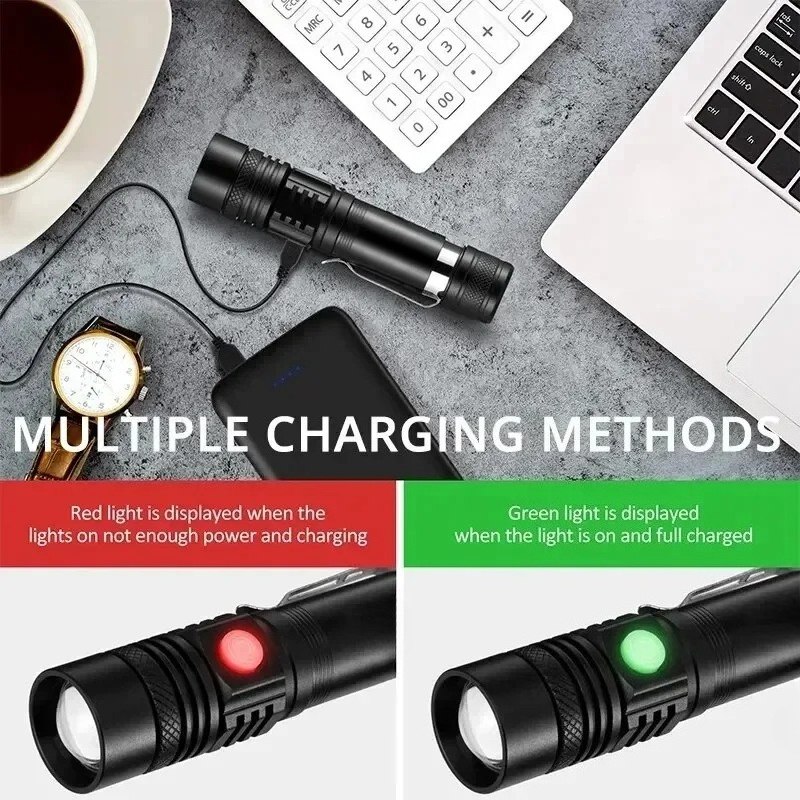T6 LED Rechargeable Flashlight - Outdoor Hunting Bike ulasan dan harga
