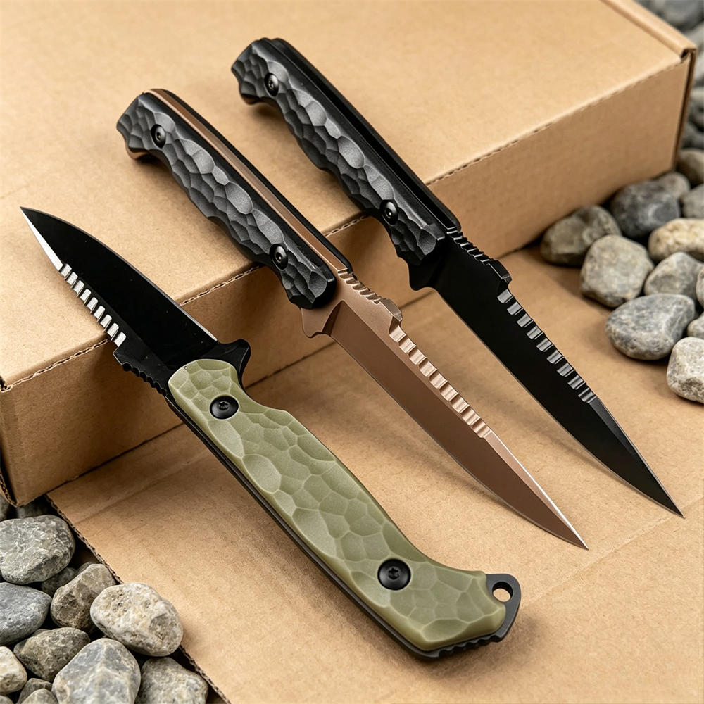 7Cr13MoV Steel Fixed Blade Hun - Hunting And Camping In Jungle ulasan dan harga
