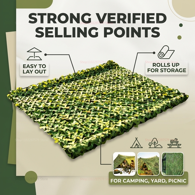 Jungle Camouflage Netting Roll - Hunting And Camping In Jungle ulasan dan harga