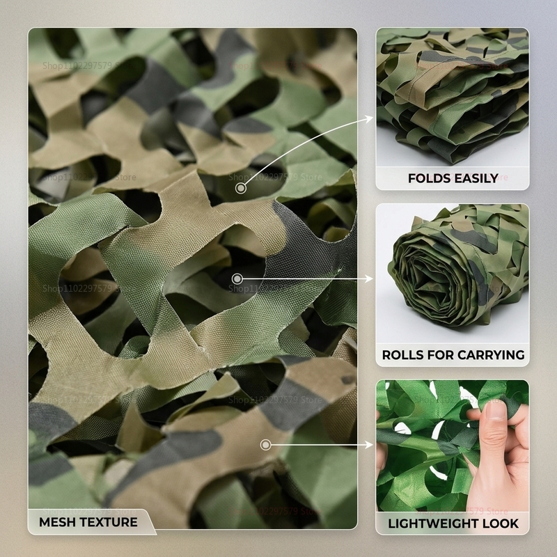 Jungle Camouflage Netting Roll - Hunting And Camping In Jungle ulasan dan harga